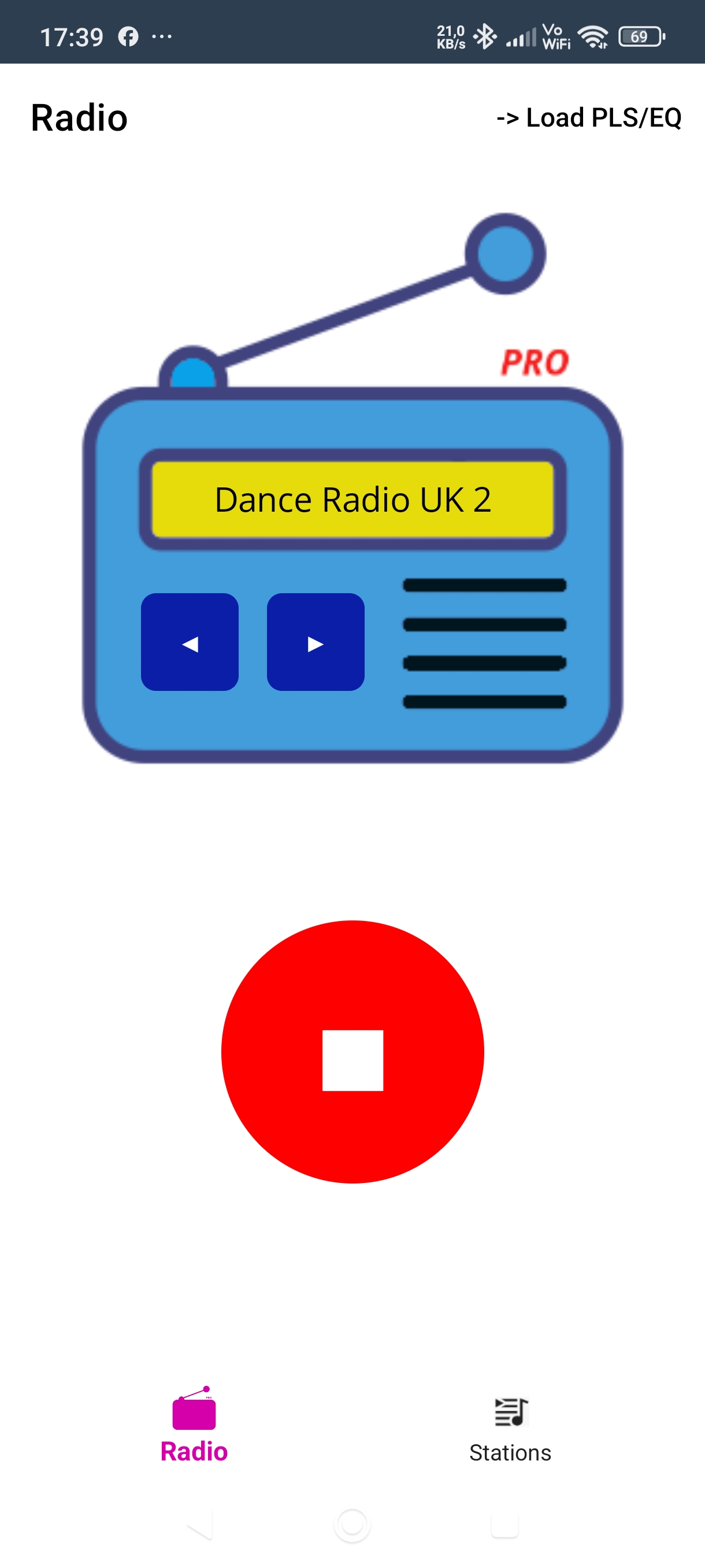 Radio Player - Main Screen