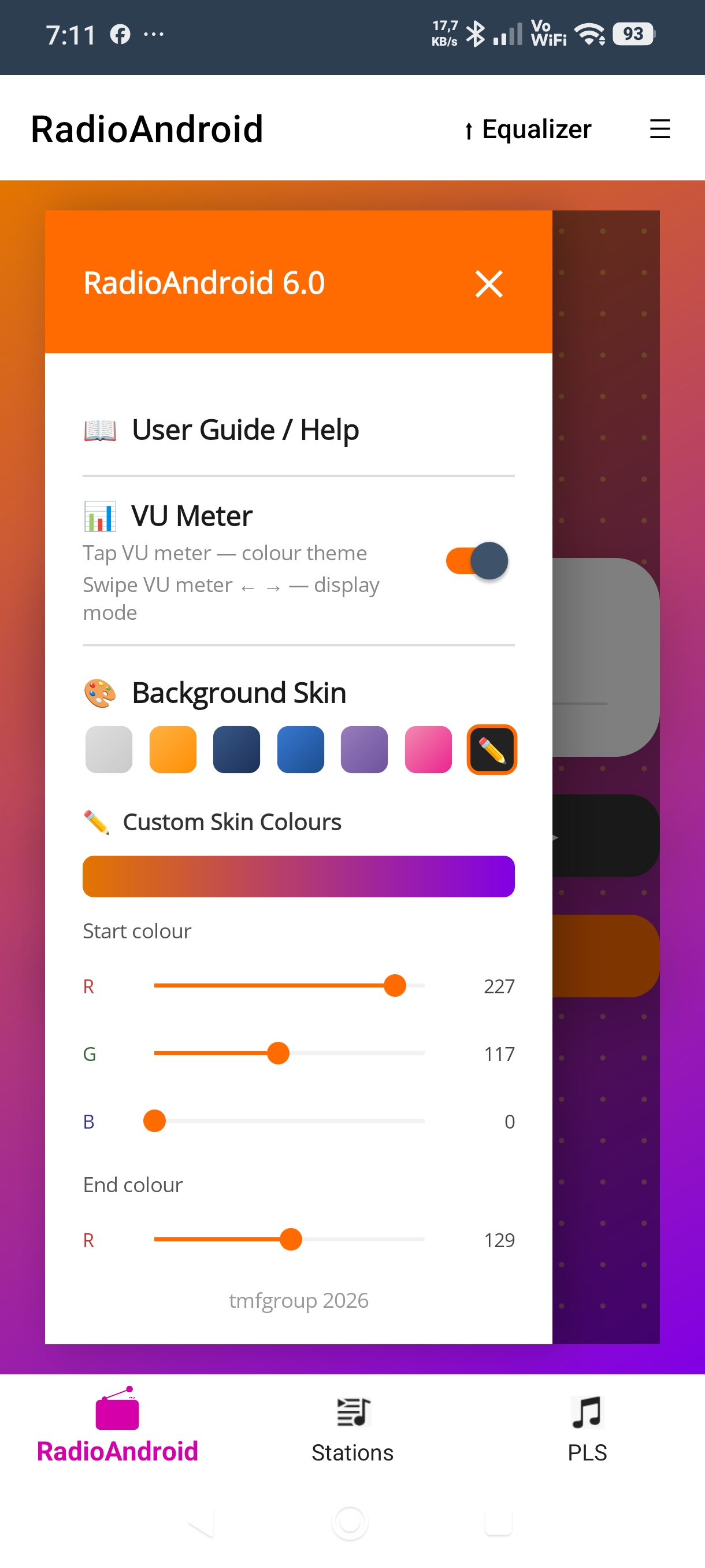 Radio Player - Main Screen