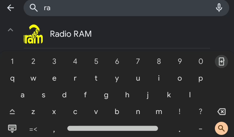 Android Auto - searching for a station by name