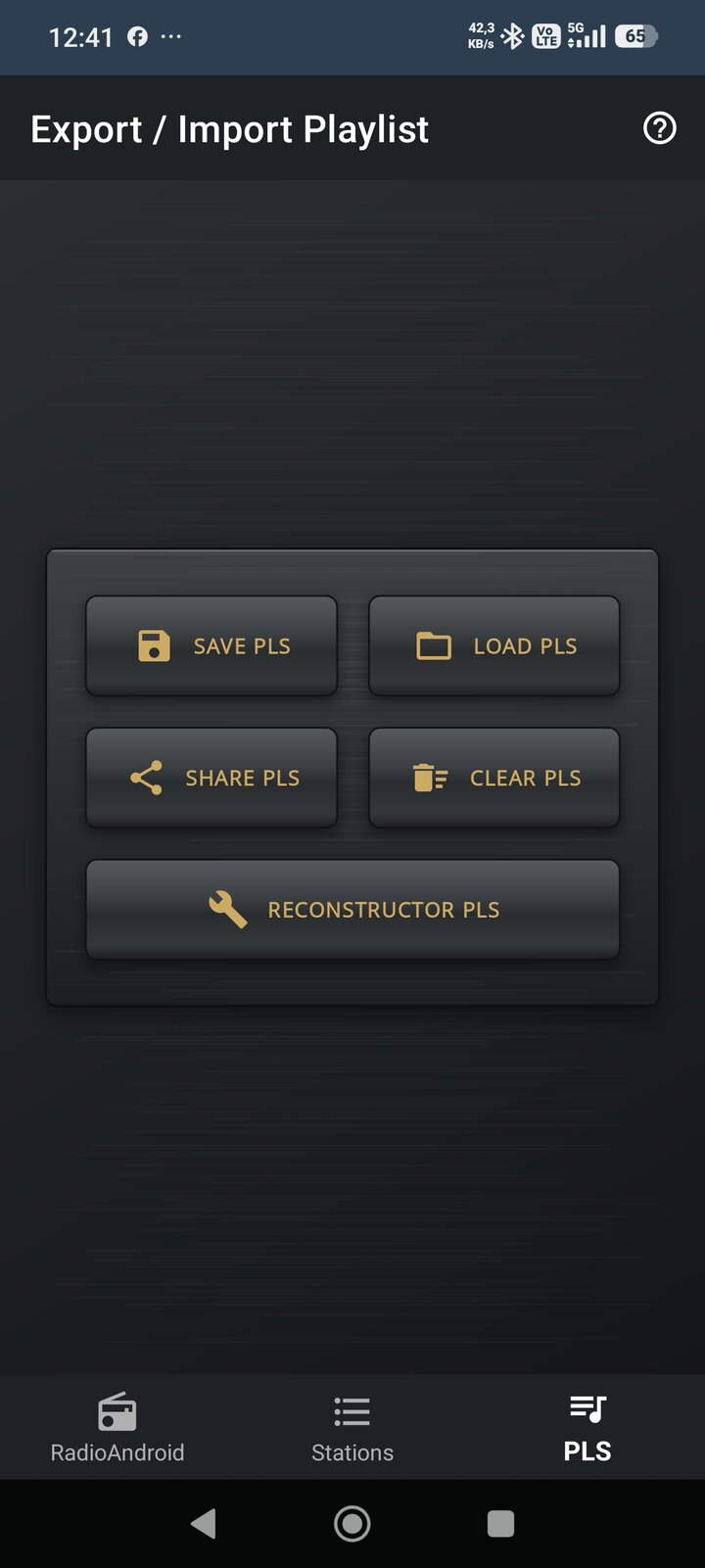 Vintage style, black - playlists: save, load, share, clear and Reconstructor PLS