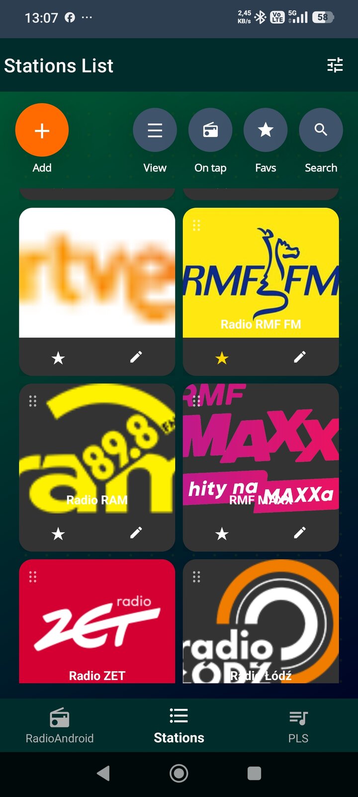 Station tiles with Polish station logos on the green skin